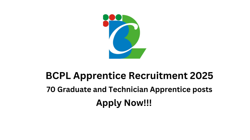 BCPL Apprentice Recruitment 2025