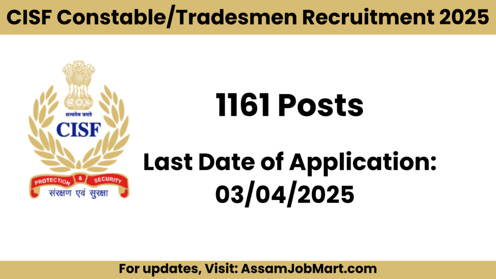 CISF Constable/Tradesmen Recruitment 2025