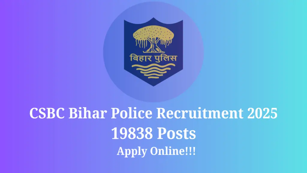 CSBC Bihar Police Recruitment 2025