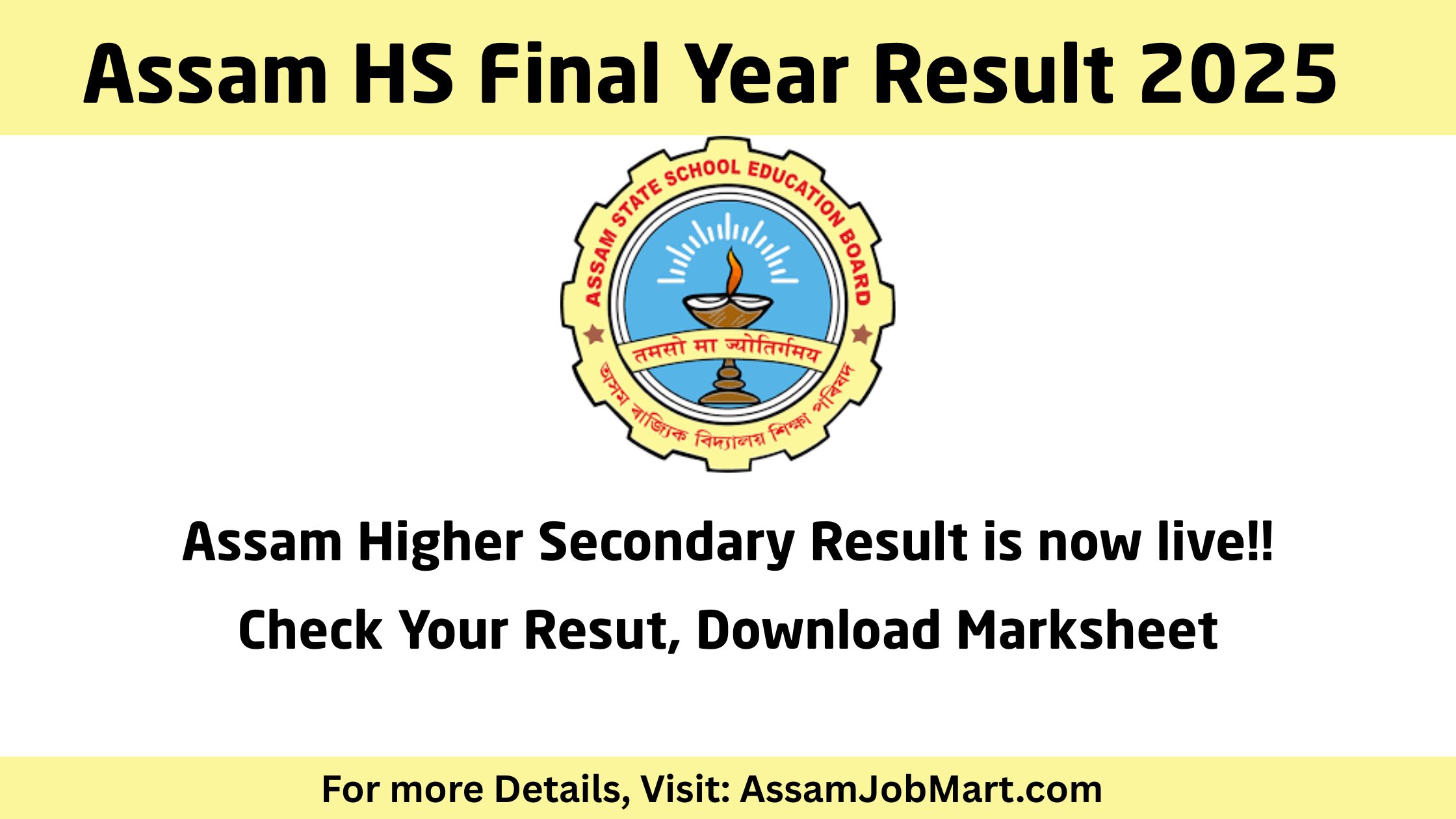 Assam HS Final Year Result 2025