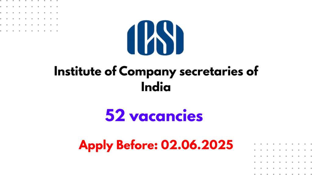 ICSI Recruitment 2025
