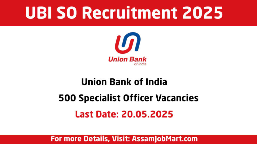 UBI SO Recruitment 2025
