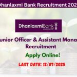 Dhanlaxmi Bank Recruitment 2025