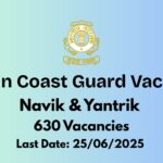 Indian Coast Guard Vacancy