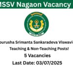 MSSV Nagaon Vacancy