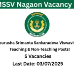 MSSV Nagaon Vacancy
