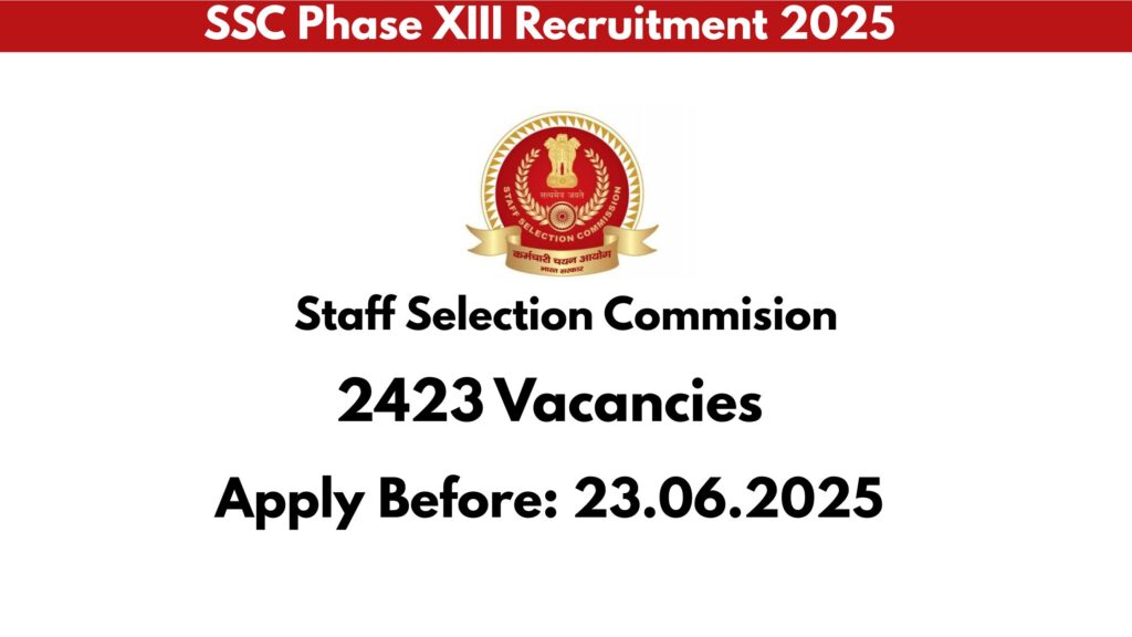SSC Phase XIII Recruitment 2025