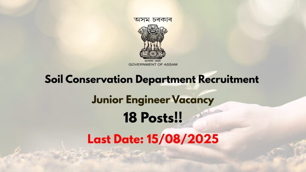 Soil Conservation JE Recruitment 2025