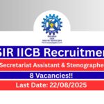 CSIR IICB Recruitment 2025