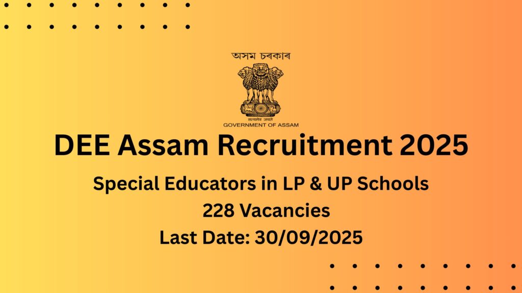 DEE Assam Recruitment 2025