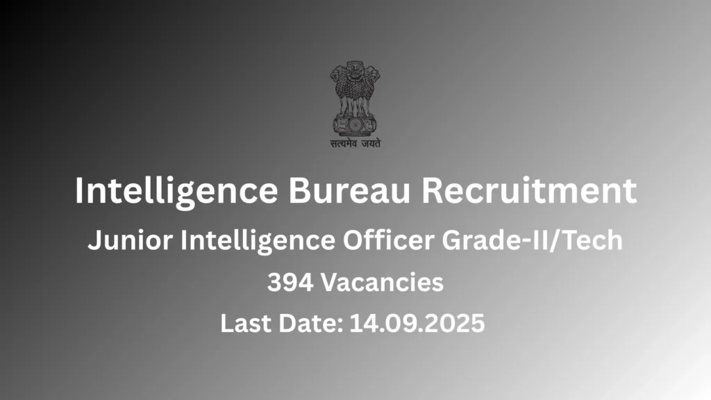 IB JIO Recruitment 2025