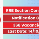 RRB Section Controller Recruitment 2025