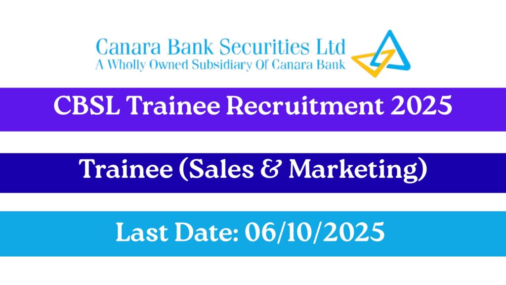 CBSL Trainee Recruitment 2025