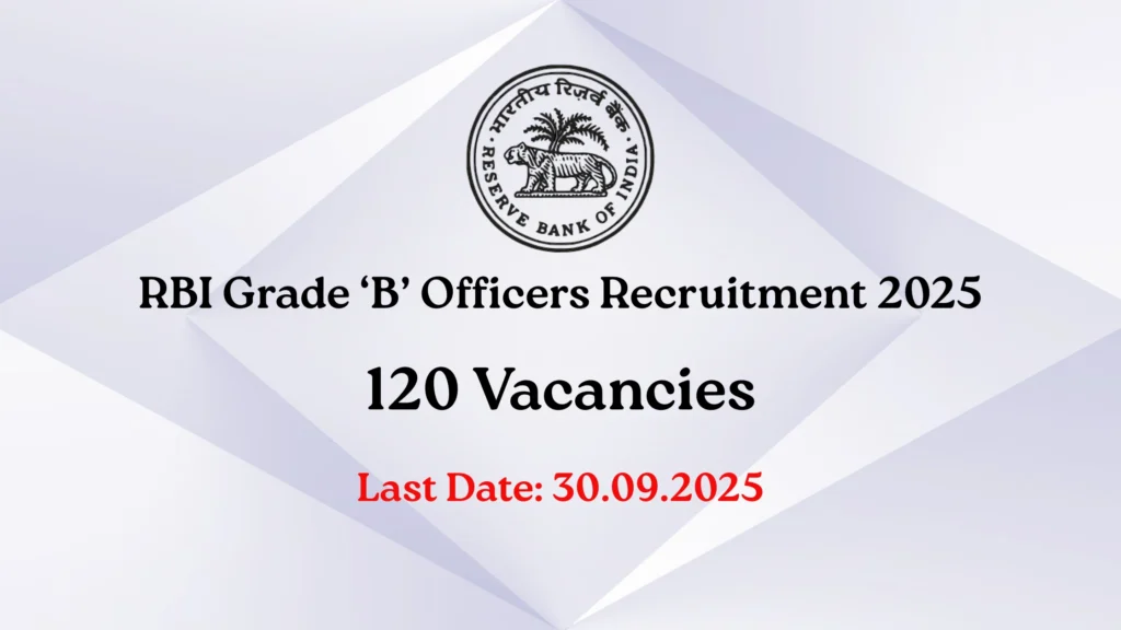 RBI Grade B Recruitment 2025