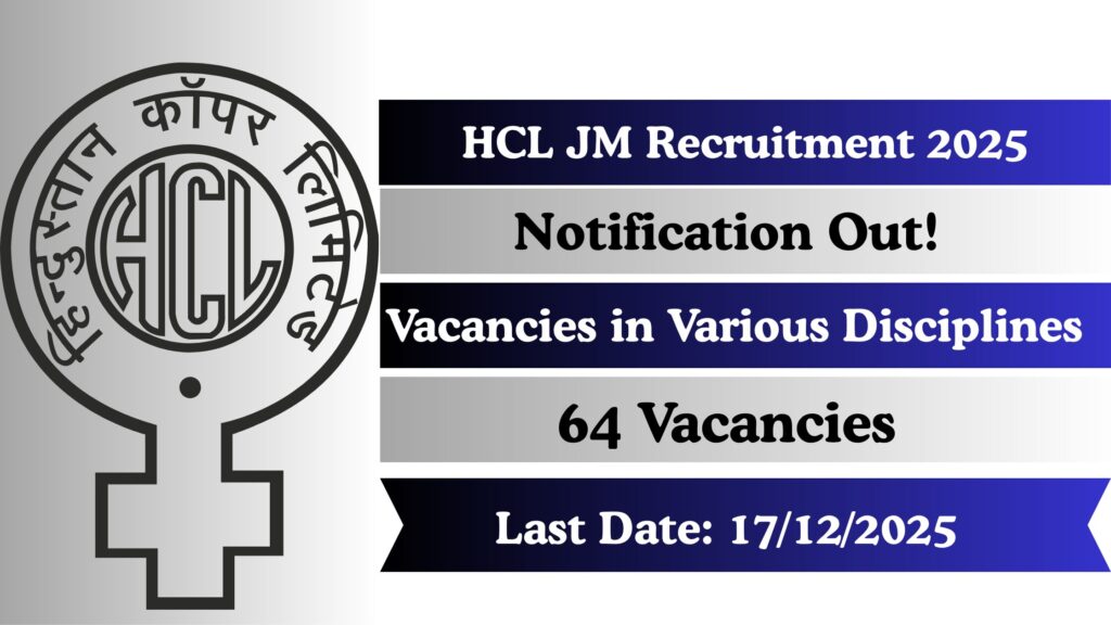 HCL JM Recruitment 2025