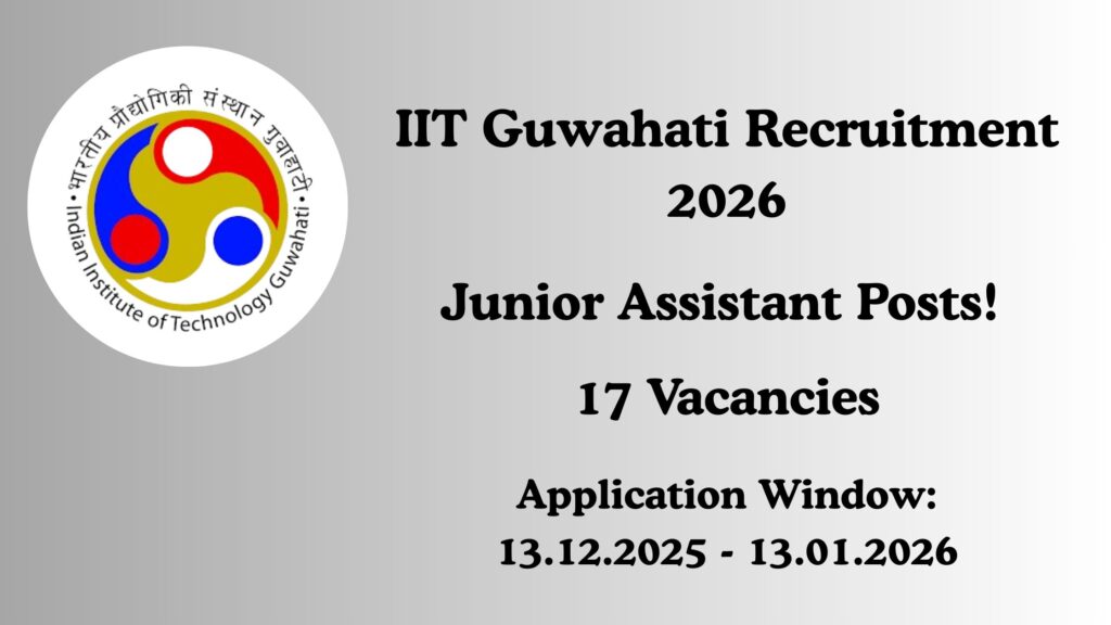 IIT Guwahati Recruitment 2026