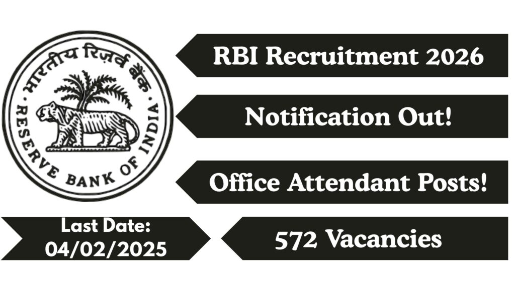 RBI Office Attendant Recruitment 2026