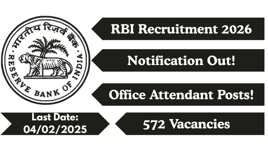 RBI Office Attendant Recruitment 2026