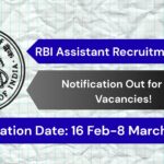RBI Assistant Recruitment 2026