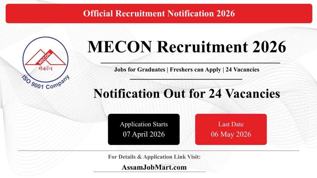 Mecon Recruitment 2026