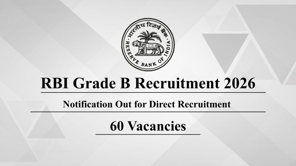 RBI Grade B Recruitment 2026