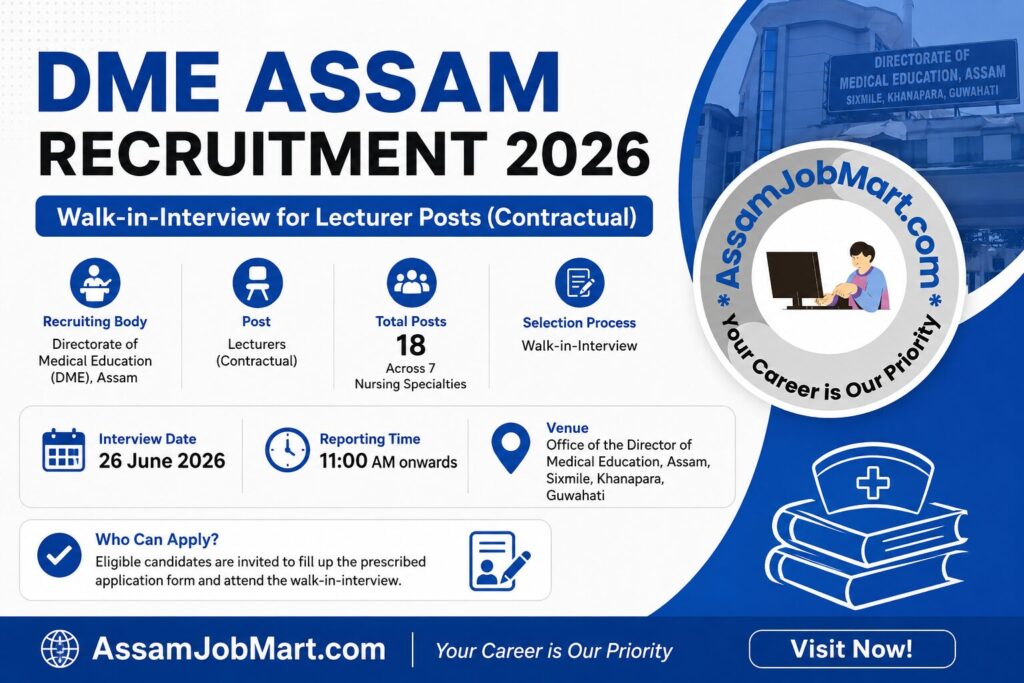 DME Assam Recruitment 2026
