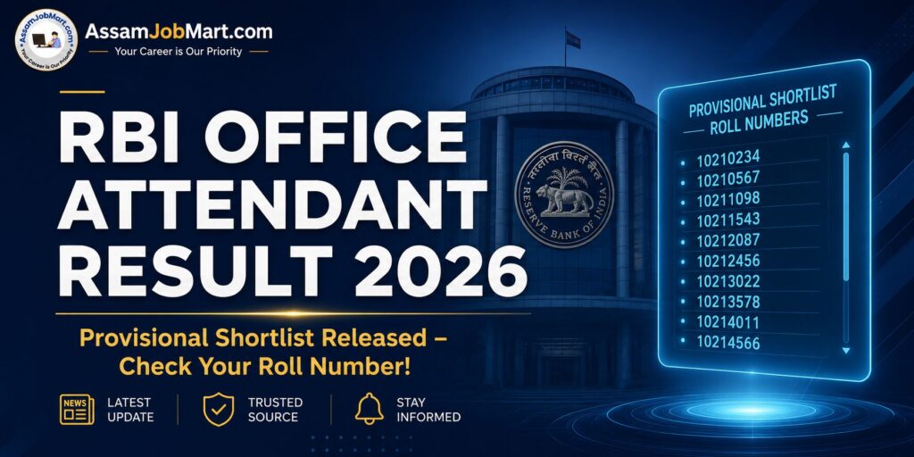 RBI Office Attendant Result 2026