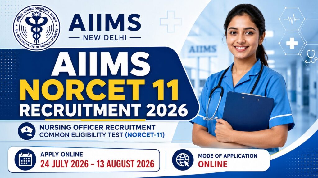 AIIMS NORCET 11 Recruitment 2026