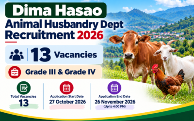 Dima Hasao Veterinary Department Recruitment 2026